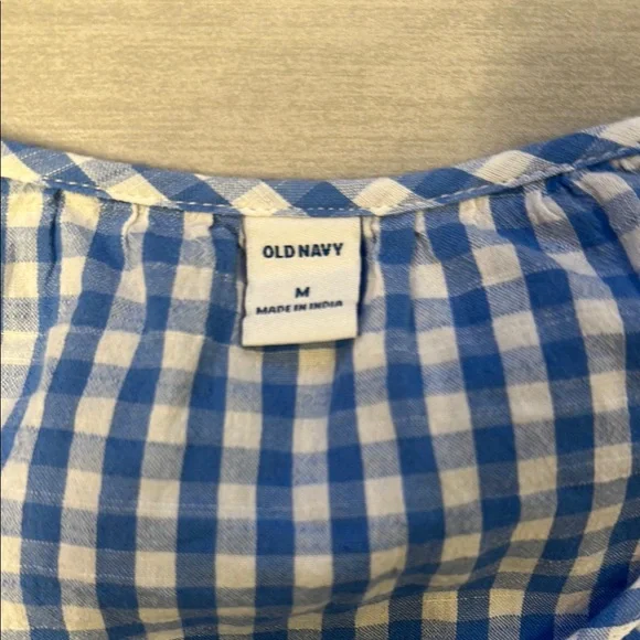 Old Navy blue and white gingham top - Picture 2 of 10